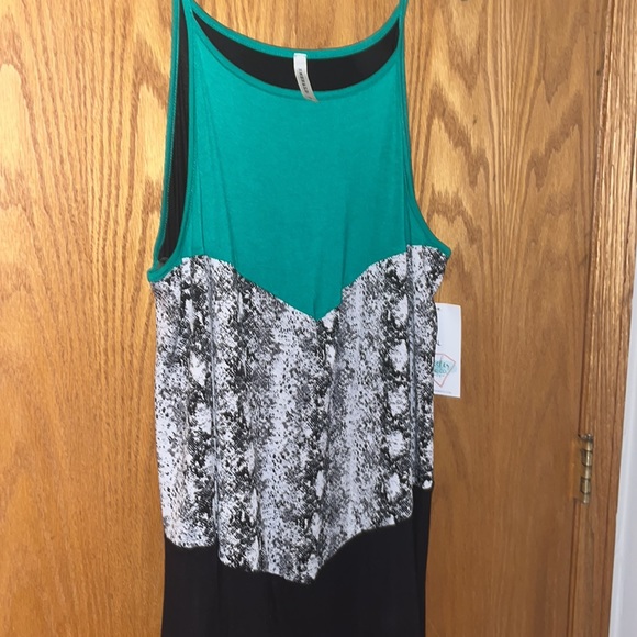 Emerald, Black, and Snake Print Dress, Size 1X, NWT - Picture 2 of 3